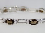Diamond & Smokey Quartz Bracelet
