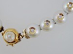Diamond & Pearl Yellow Gold Bracelet