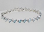 Blue Topaz & Diamond Bracelet