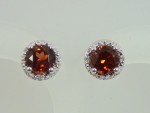 Round Garnet With Diamonds